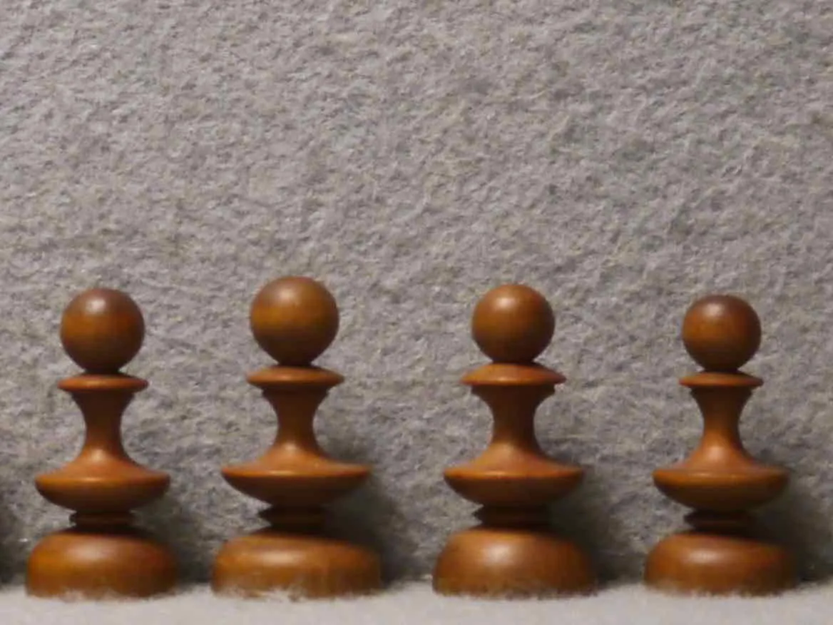 Turned English Chess Set, 18th century