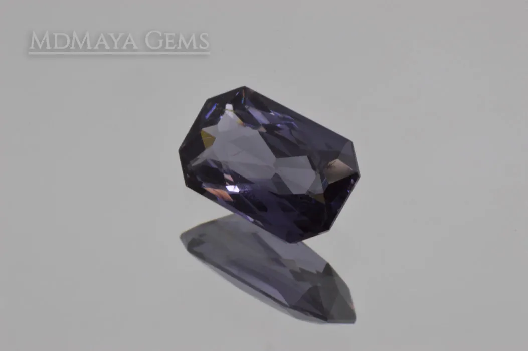 Unheated Violet Grey Spinel Gem. Octagon Cut. 1.42 ct