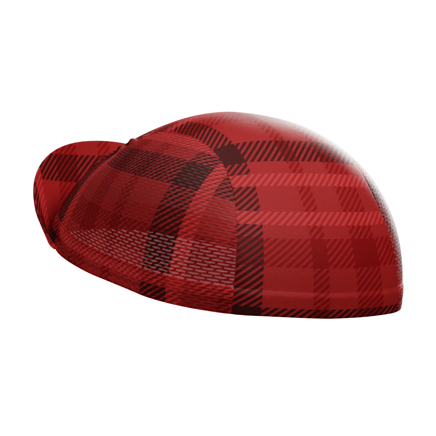 Unisex Red Plaid Tartan Pattern Quick Dry Cycling Cap