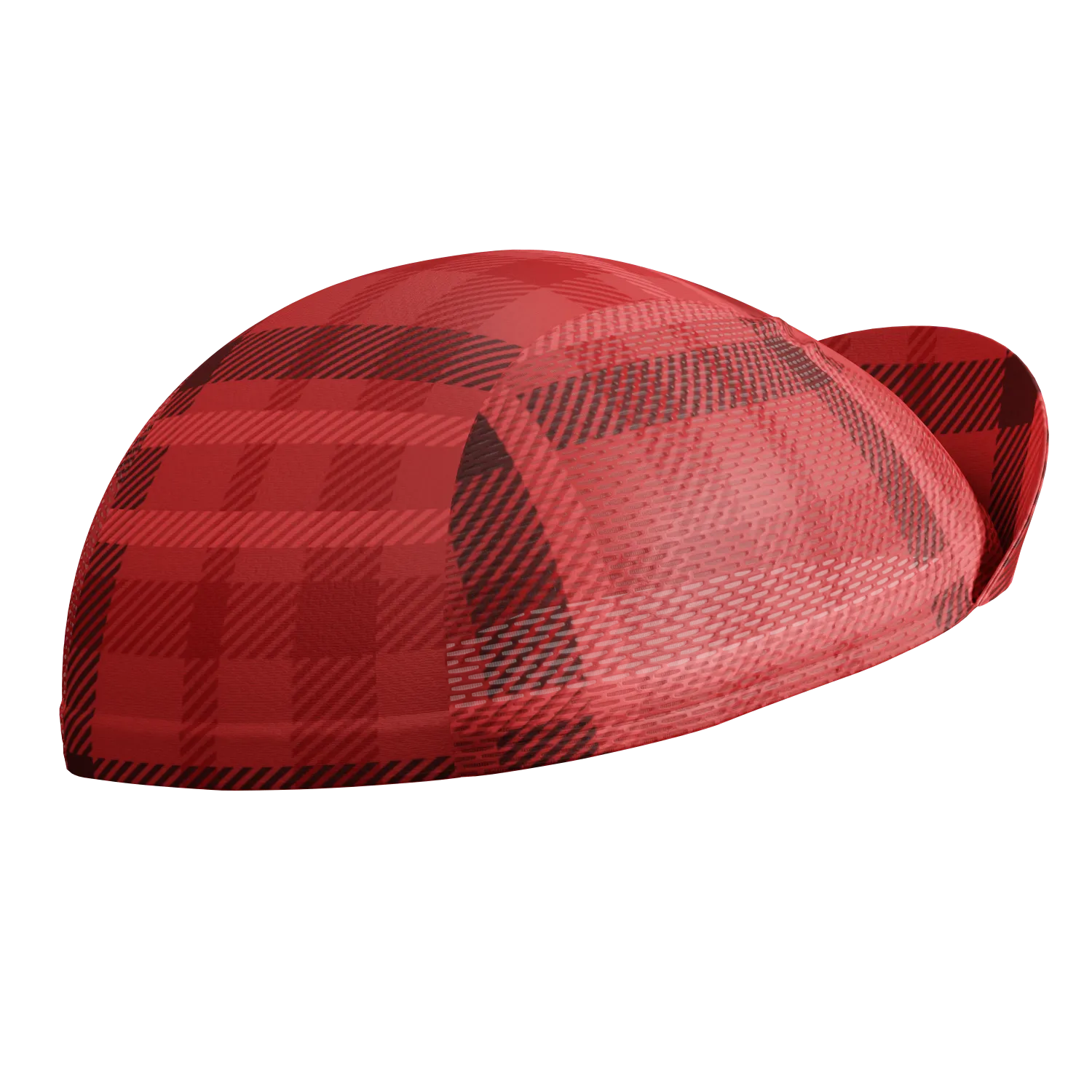 Unisex Red Plaid Tartan Pattern Quick Dry Cycling Cap