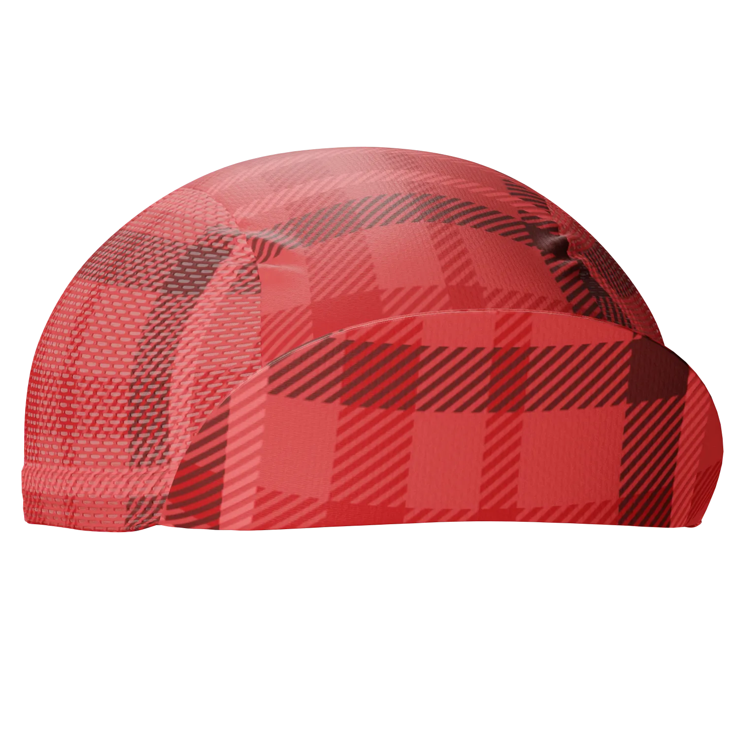Unisex Red Plaid Tartan Pattern Quick Dry Cycling Cap