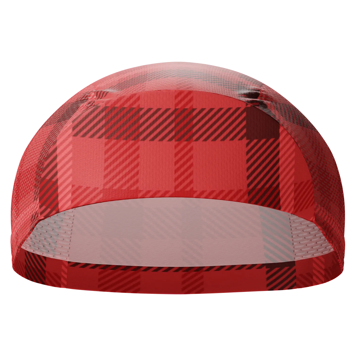 Unisex Red Plaid Tartan Pattern Quick Dry Cycling Cap