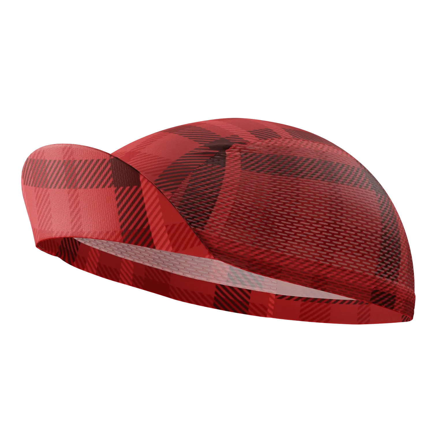 Unisex Red Plaid Tartan Pattern Quick Dry Cycling Cap