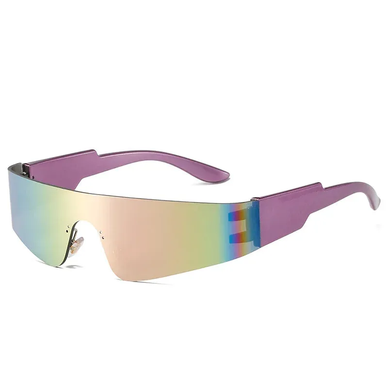 VAIGE Vibrant Rimless Sunglasses - Multicolor UV400 Protection