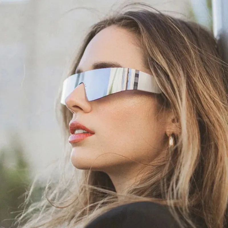 VAIGE Vibrant Rimless Sunglasses - Multicolor UV400 Protection
