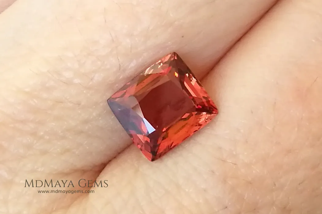 Very Impressive Flame Orange Spinel! Burma. Cushion Cut. 2.29 ct. Amazing!