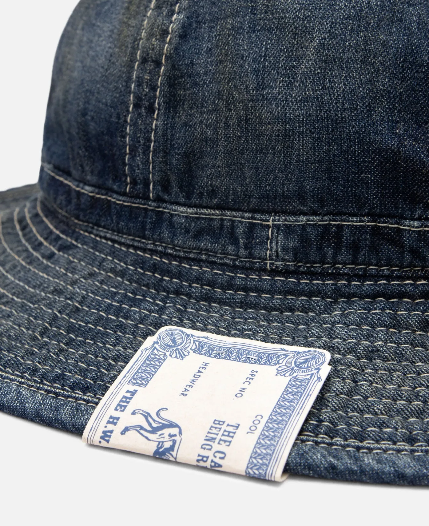 Vintage Denim Fatigue Hat (Blue)