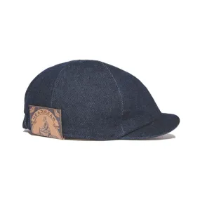 VINTAGE DENIM NEWSBOY ELASTIC BACK HATS
