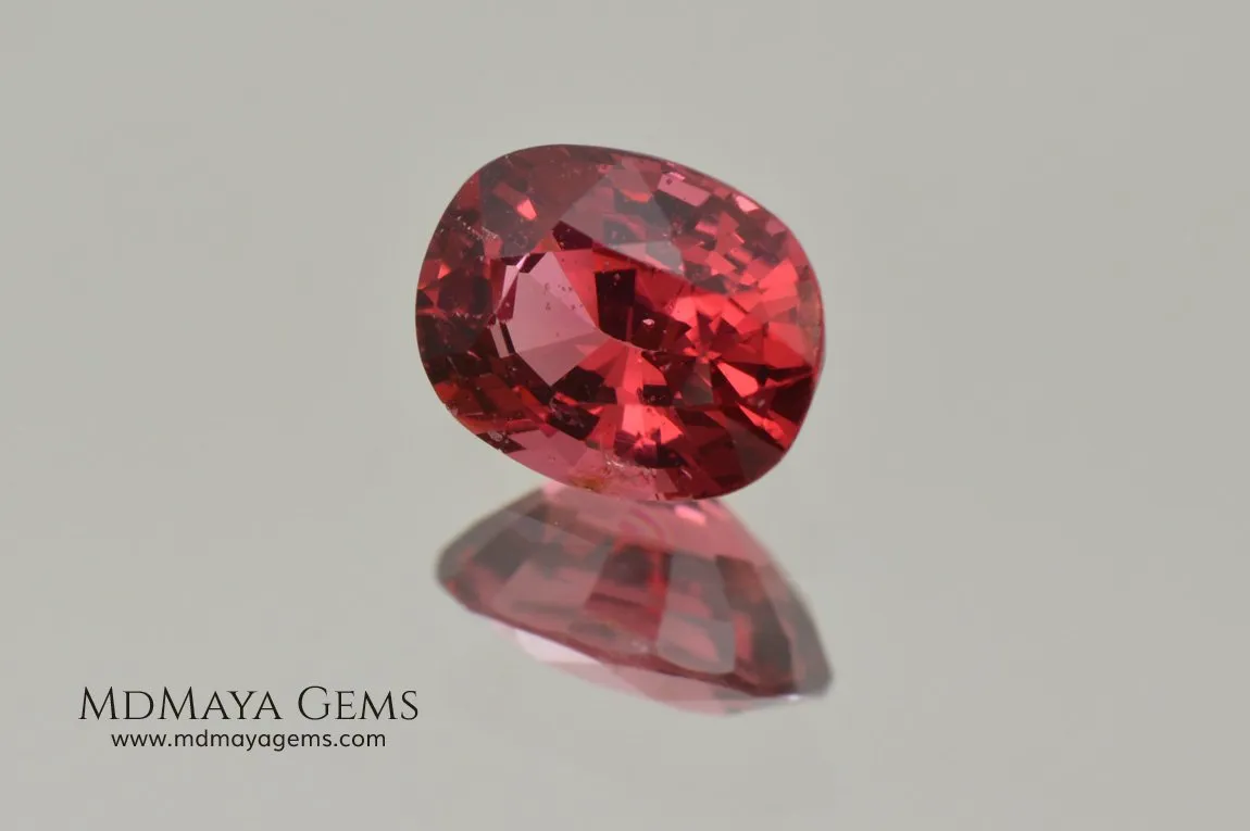 Vivid Red Spinel cushion cut 1.06 ct