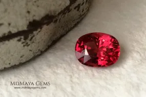 Vivid Red Spinel cushion cut 1.06 ct