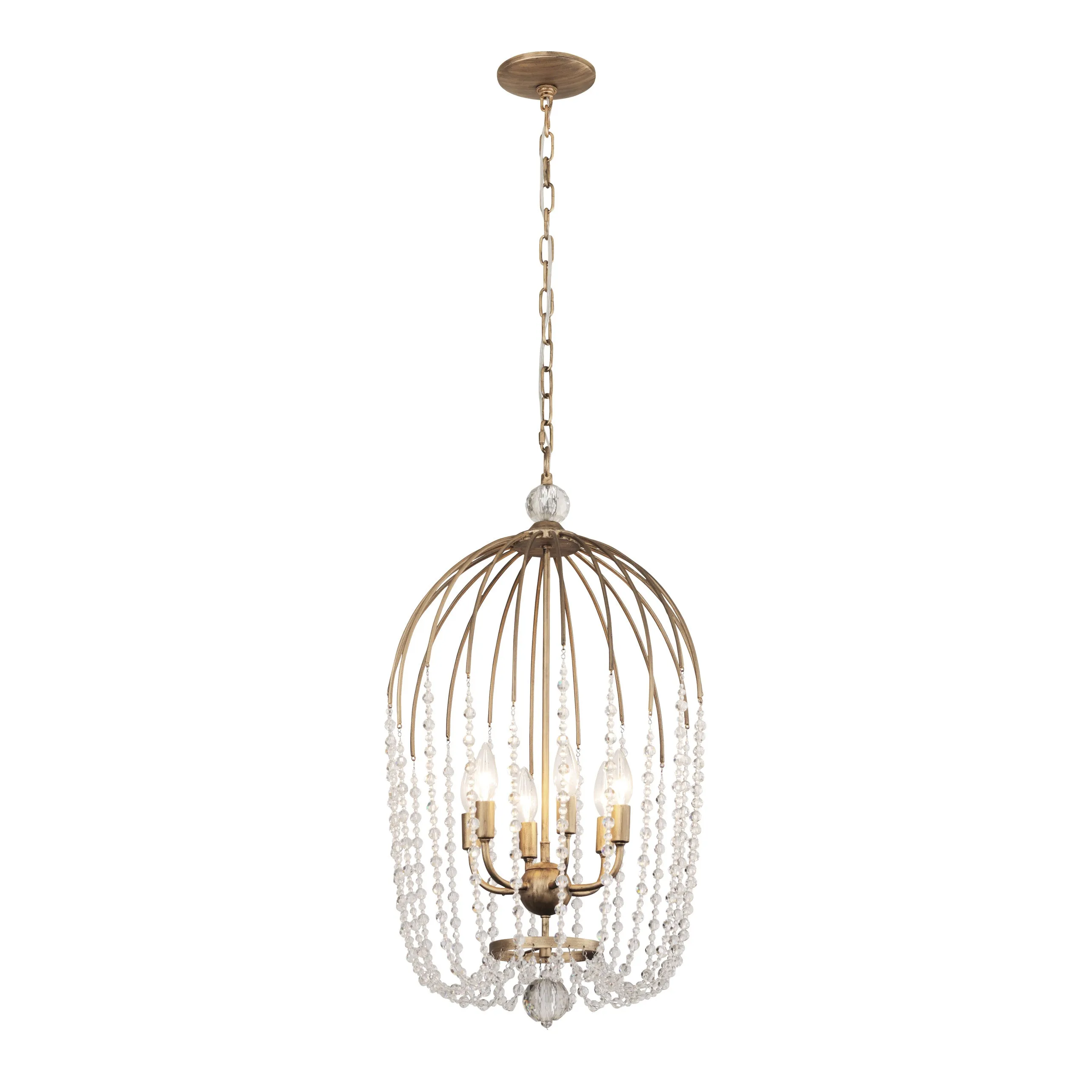 Voliere 343F06HG 6-Light Pendant Light - Havana Gold