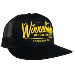 Winnebago Rodeo Co. Black Mesh Flat Bill Cap