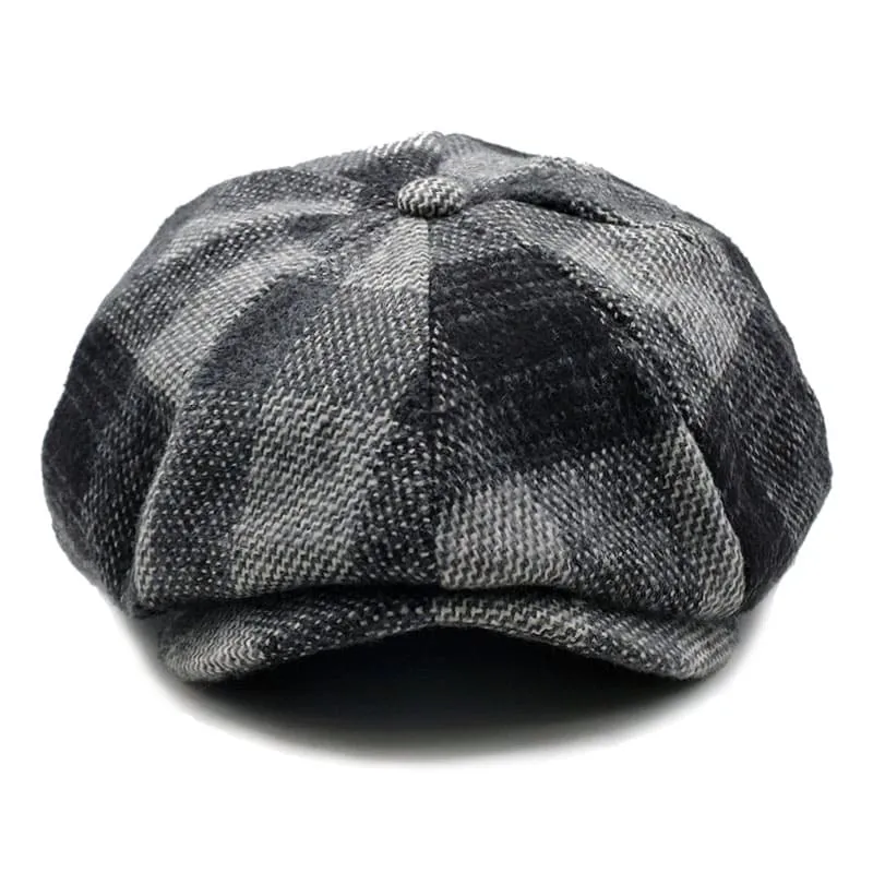 Yankton Plaid Wool Newsboy Cap