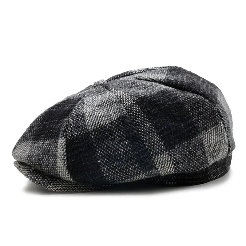 Yankton Plaid Wool Newsboy Cap