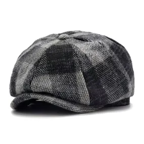 Yankton Plaid Wool Newsboy Cap