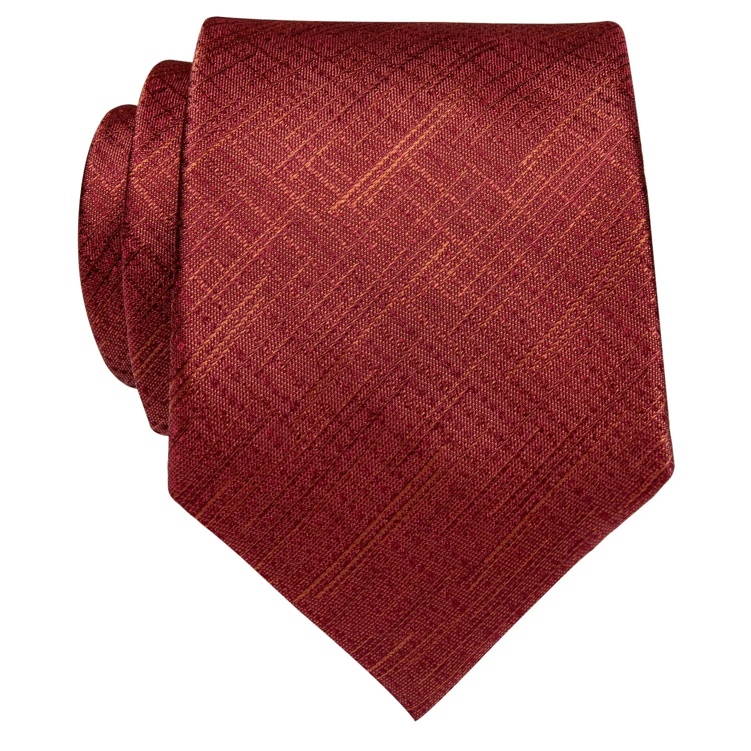 YourTies Classic Red Plaid Silk Necktie