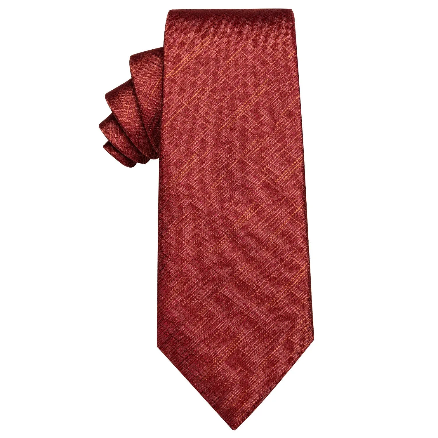 YourTies Classic Red Plaid Silk Necktie