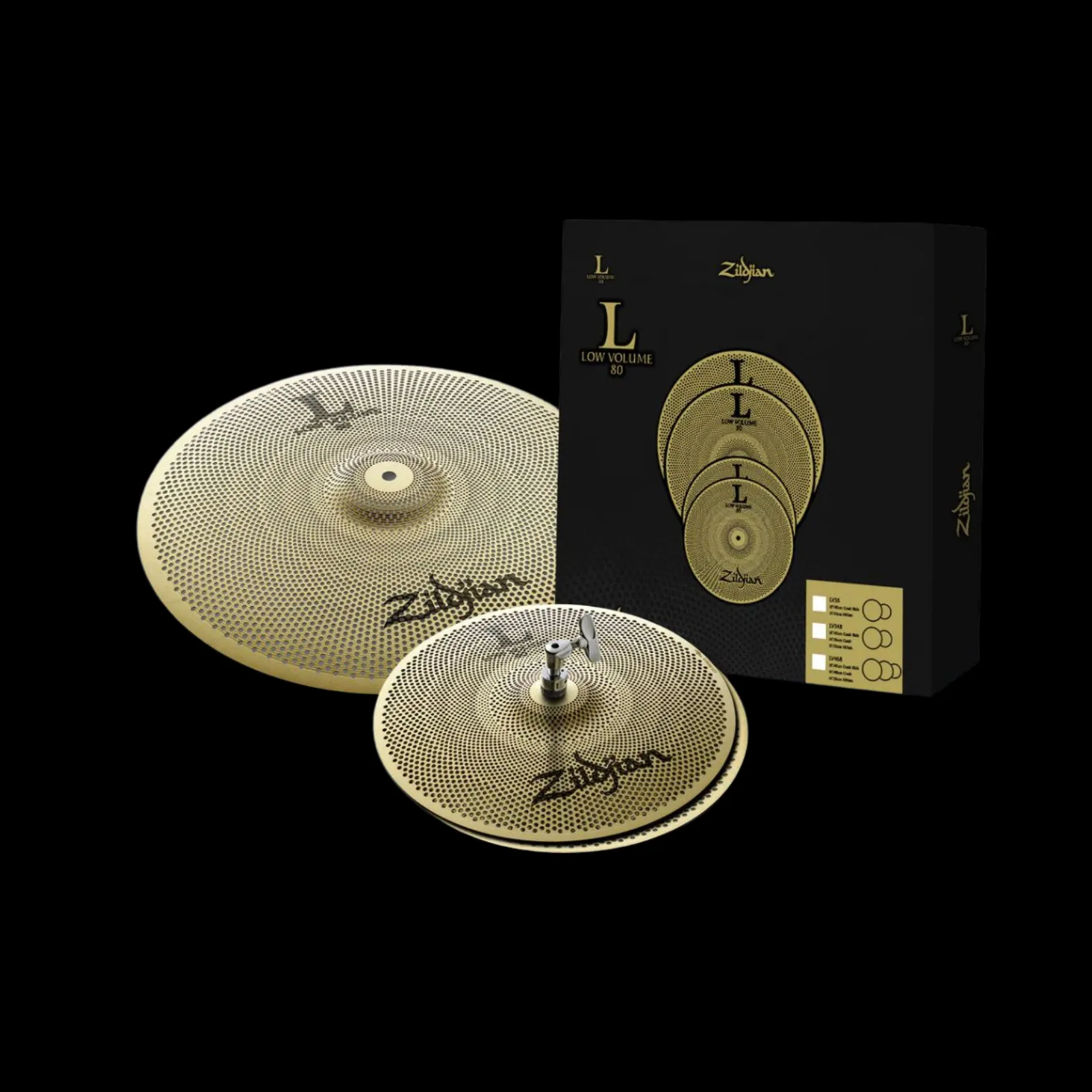 Zildjian LV38 L80 Low Volume Cymbal Set - 13/18 inch